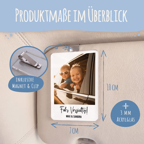 Personalisiertes Acryl mit Foto - Polaroid Magnet Clip