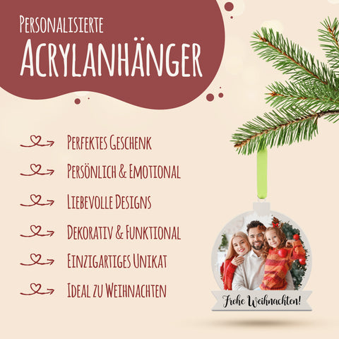 Christbaumschmuck aus Acryl - Foto - Weihnachtsanhänger