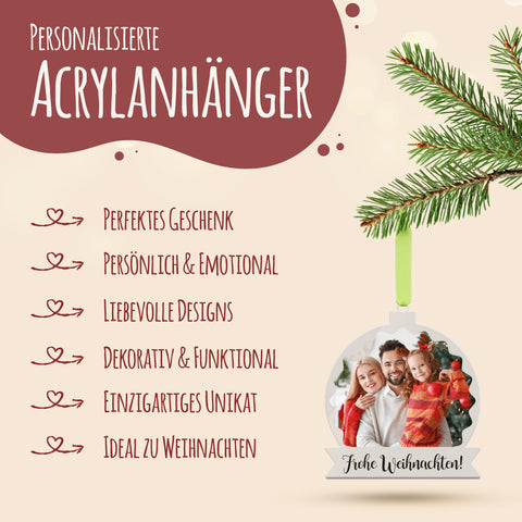 Christbaumschmuck aus Acryl - Foto - Weihnachtsanhänger