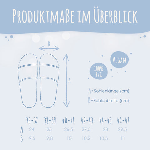 Personalisierte Badelatschen - Letten - Badeschuhe mit eigenem Namen