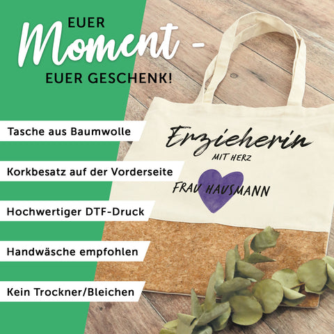 Einkaufstasche Kork - Mit Herz