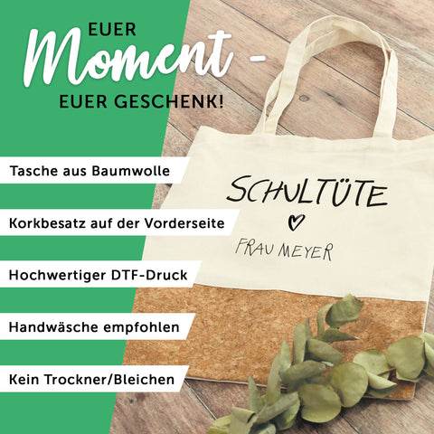 Einkaufstasche Kork - Schultüte