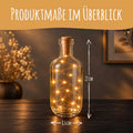 Flaschenlicht mit LED-Lichterkette und Gravur "Wedding"
