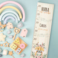 Messlatte mit Namen für Kinder im Fuchs Design