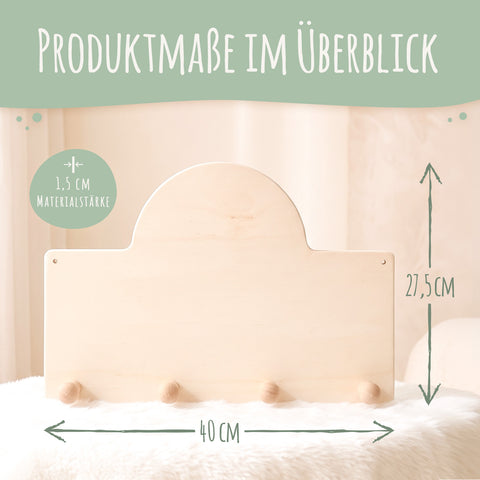 Personalisierte Garderobe fürs Kinderzimmer - Bär