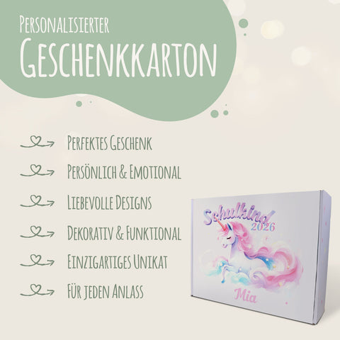 Geschenk zur Einschulung Mädchen ❤️ Personalisierte Geschenkbox – Manufaktur Geschenk zur Einschulung Mädchen ❤️ Personalisierte Geschenkbox – Manufaktur