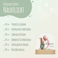 Kinder LED Nachtlicht mit Sockel aus Holz - "Initial Tiere" GRAVURZEILE – Bild 17