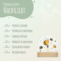 Kinder LED Nachtlicht mit Sockel aus Holz im Biene Design GRAVURZEILE – Bild 6