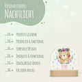 Kinder LED Nachtlicht mit Sockel aus Holz - "Blumenkreis" GRAVURZEILE – Bild 37