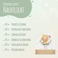 Kinder LED Nachtlicht mit Sockel aus Holz - "Blumenkreis" GRAVURZEILE – Bild 42