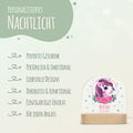 Kinder LED Nachtlicht mit Sockel aus Holz - "Blumenkreis" GRAVURZEILE – Bild 12