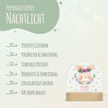 Kinder LED Nachtlicht mit Sockel aus Holz - "Blumenkreis" GRAVURZEILE – Bild 22