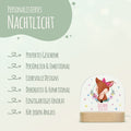 Kinder LED Nachtlicht mit Sockel aus Holz - "Blumenkreis" GRAVURZEILE – Bild 27