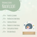 Kinder LED Nachtlicht mit Sockel aus Holz im Elefant Design GRAVURZEILE – Bild 12