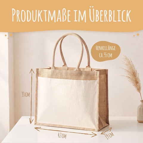 Bedruckte Strandtasche - Kindergartenzeit - Geschenk zum Erzieherabschied