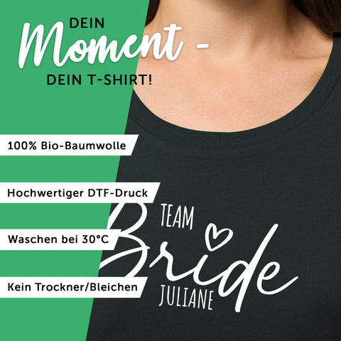 Personalisiertes T-Shirt für Damen - TEAM Bride