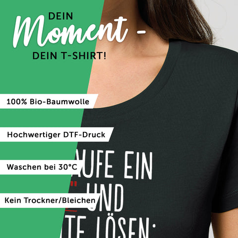 Bedrucktes T-Shirt für Damen - Ich kaufe ein A