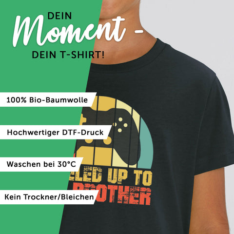 Bedrucktes T-Shirt für Kinder - Leveled up Big Sister