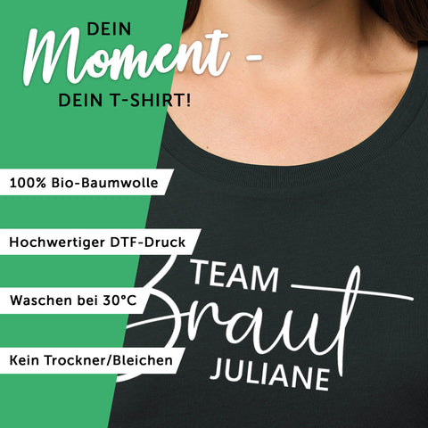 Personalisiertes T-Shirt für Damen - TEAM Braut