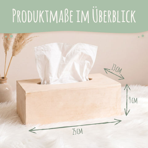 Personalisierte Taschentuchbox aus Holz - Freudentränen zur Hochzeit