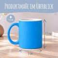 Tasse mit Lasergravur: 330 ml, Höhe 9,8 cm, Durchmesser 8 cm
