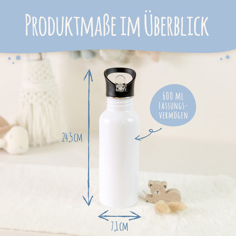 Bedruckte Trinkflasche aus Edelstahl - Regenbogen
