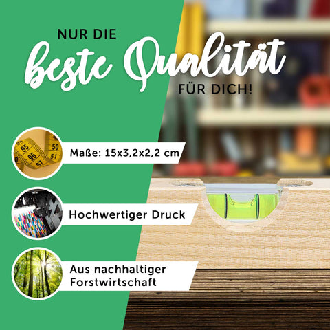 Bedruckte Wasserwaage zur Hochzeit - Haussegen