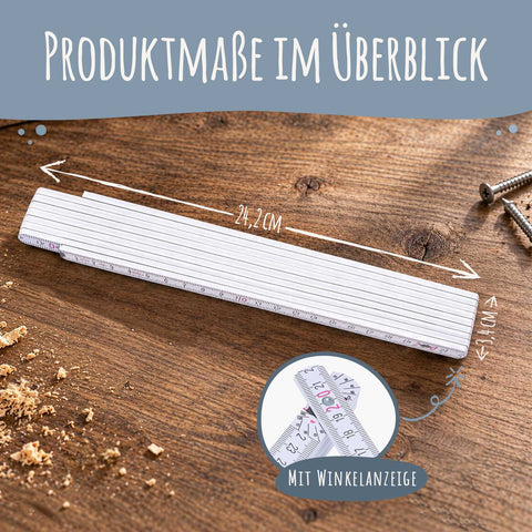 Zollstock 2 Meter mit Gravur - Finger Weg! - Personalisiert mit Namen