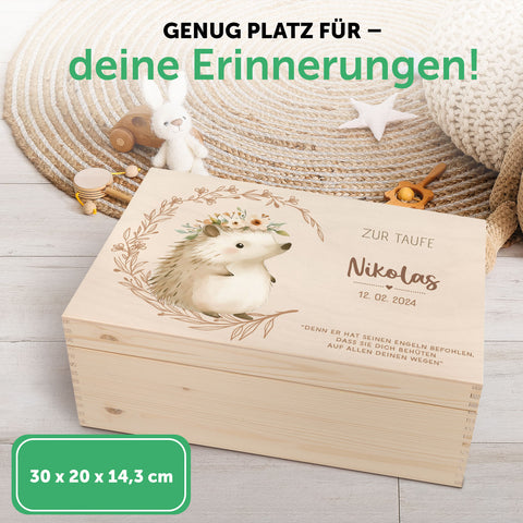 Bedruckte Erinnerungskiste zur Taufe - Tiere