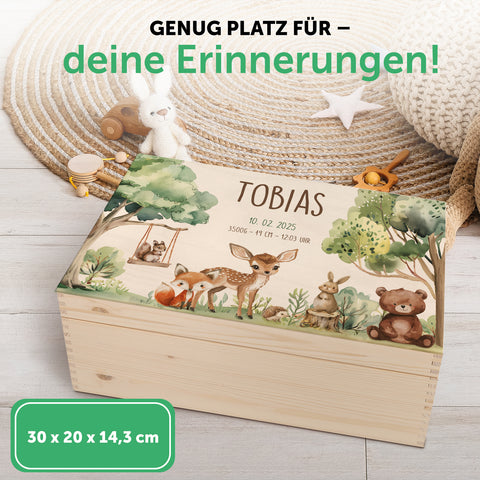 Erinnerungskiste für Kinder mit UV-Druck - Wald