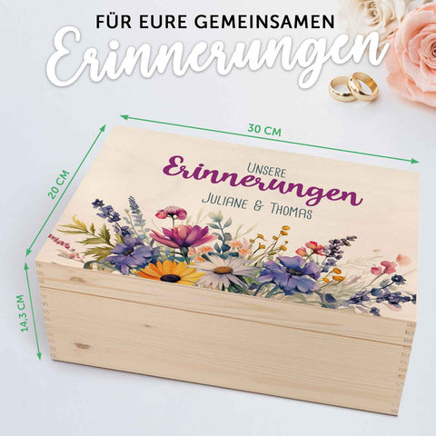 Erinnerungskiste mit UV-Druck im Unsere Erinnerungen Design