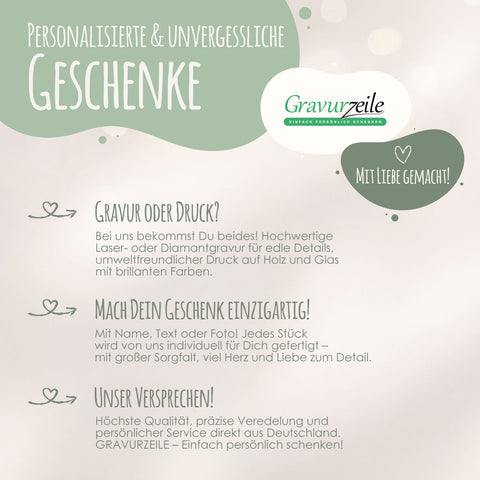 Gravurzeile – personalisierte Geschenke