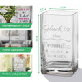 Blumenvase mit Gravur - Wedding - Personalisiert mit Namen und Datum - Deko Vase als Geschenk