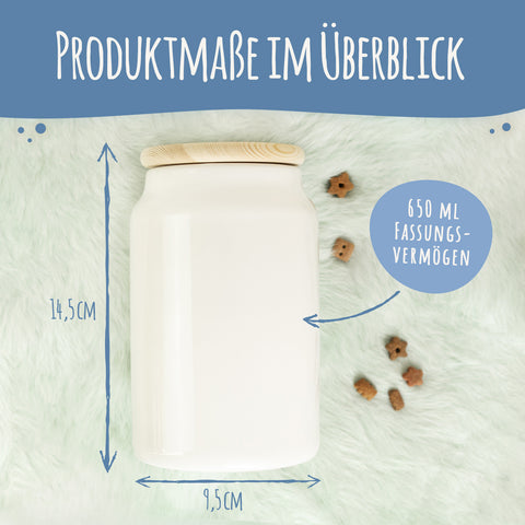 Leckerlidose für deine Haustiere - Herz Silhouette - Personalisiert mit Namen