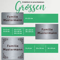 Graviertes Edelstahl Türschild