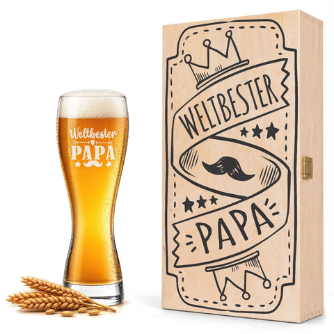 Stölzle Lausitz Weizenglas "Weltbester Papa"