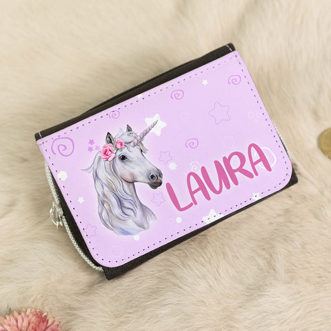 Bedruckte Geldbörse für Kinder im Einhorn Design