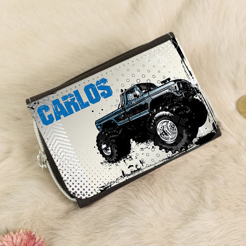 Bedruckte Geldbörse für Kinder im Monstertruck Design