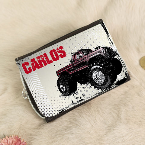 Bedruckte Geldbörse für Kinder im Monstertruck Design
