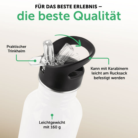 Bedruckte Trinkflasche aus Edelstahl - Fußball