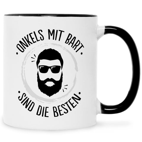 Bedruckte Tasse mit Name - Onkels mit Bart