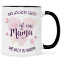 Bedruckte Tasse mit Spruch Das höchste Glück