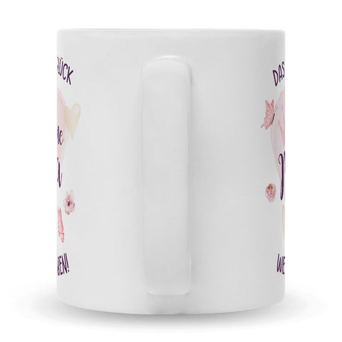 Bedruckte Tasse mit Spruch Das höchste Glück
