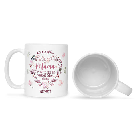 Bedruckte Tasse mit Spruch Keine Angst Mama
