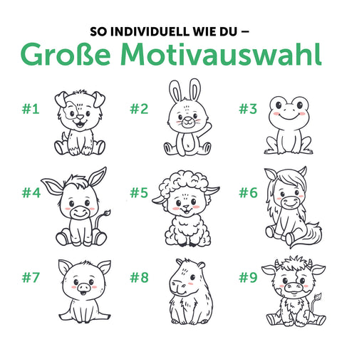 Personalisiertes Kissen mit Motiv - Tiere