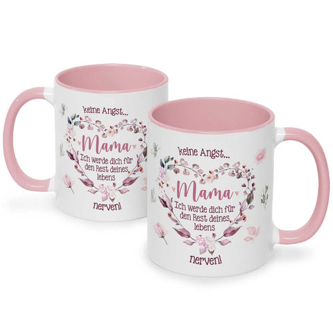 Bedruckte Tasse mit Spruch Keine Angst Mama