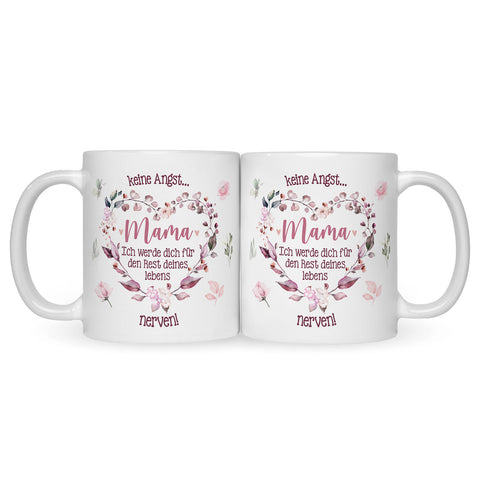 Bedruckte Tasse mit Spruch Keine Angst Mama