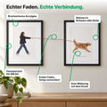 Fadenbild Details: echter Faden, Acrylglas, Passepartout, Widmung