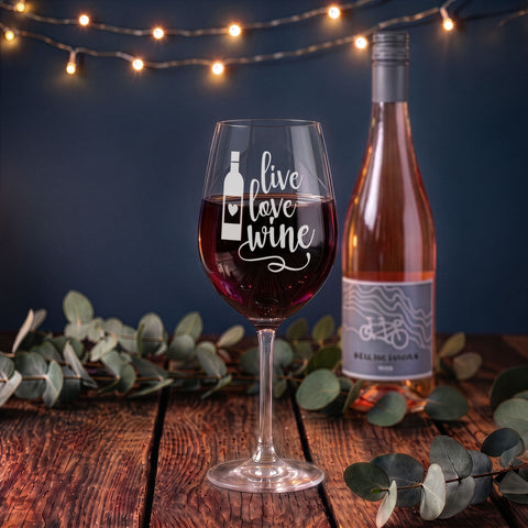 Stölzle Lausitz Weinglas mit Gravur "Live Love Wine"