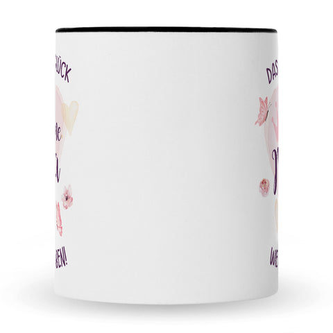 Bedruckte Tasse mit Spruch Das höchste Glück